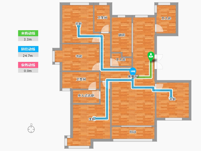 北京-北京市-国韵村3号楼,4号楼,5号楼174m²-131.37-户型库-动静线