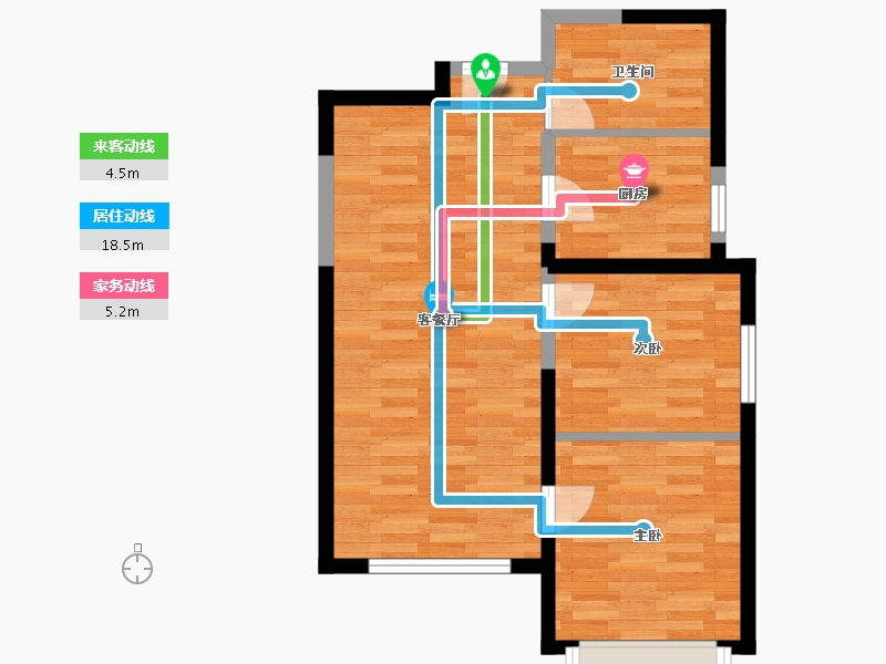 北京-北京市-金融街金悦府6号楼89m²-59.25-户型库-动静线