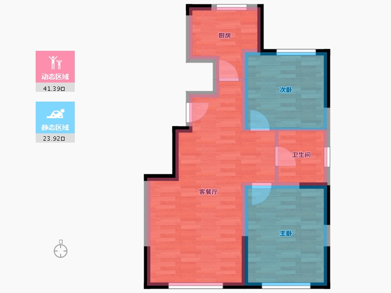 北京-北京市-金融街金悦府9号楼85m²-57.99-户型库-动静分区