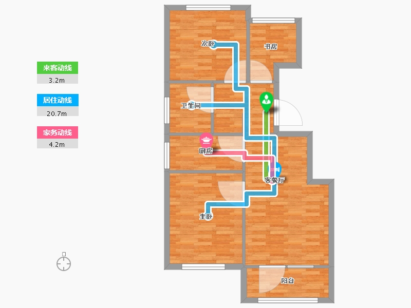 北京-北京市-中海云筑1号楼,7号楼,11号楼,12号楼,16号楼,21号楼,18号楼-71.21-户型库-动静线