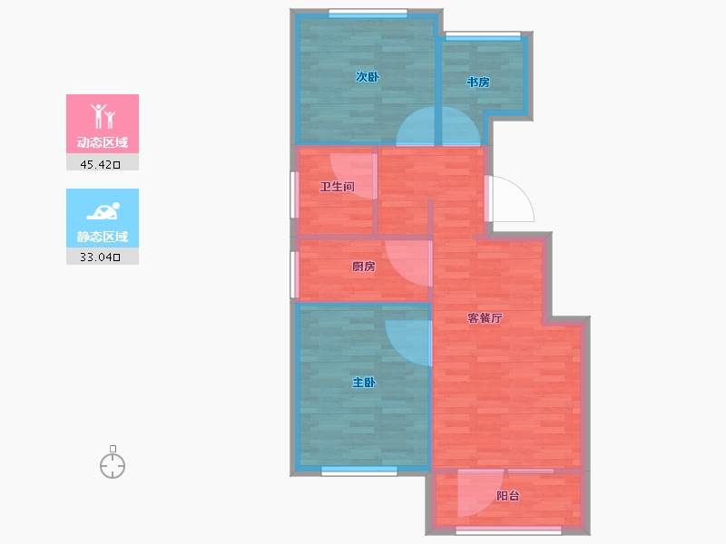 北京-北京市-中海云筑1号楼,7号楼,11号楼,12号楼,16号楼,21号楼,18号楼-71.21-户型库-动静分区