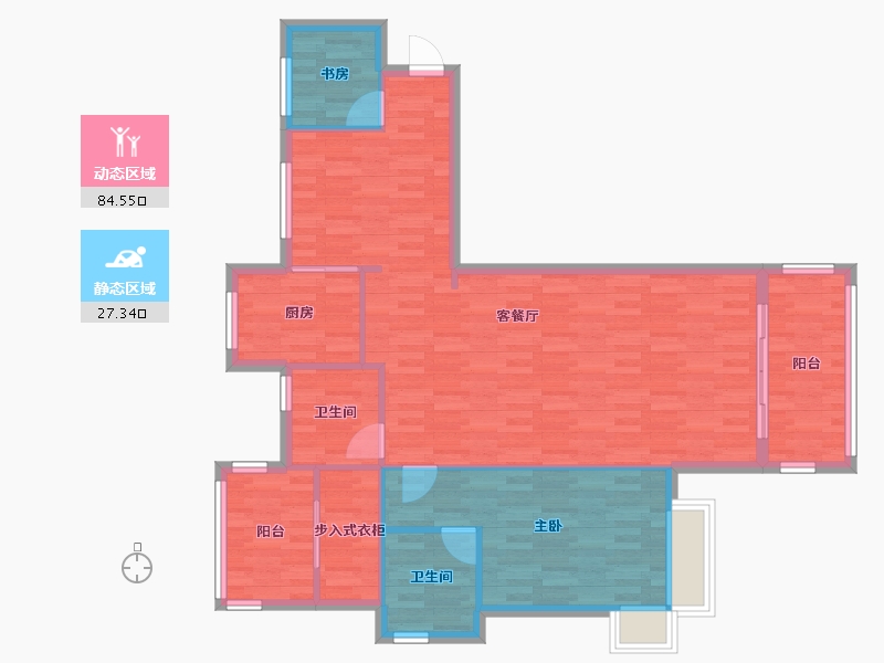 安徽省-合肥市-国贸天成-102.08-户型库-动静分区