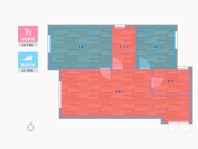 北京-北京市-水岸雁栖31号楼,32号楼,33号楼,34号楼,35号楼,37号楼,38号楼-56.50-户型库-动静分区