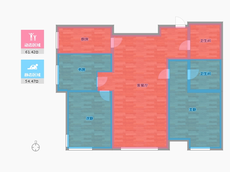 北京-北京市-水岸雁栖31号楼,32号楼,33号楼,34号楼,35号楼,37号楼,38号楼-104.57-户型库-动静分区