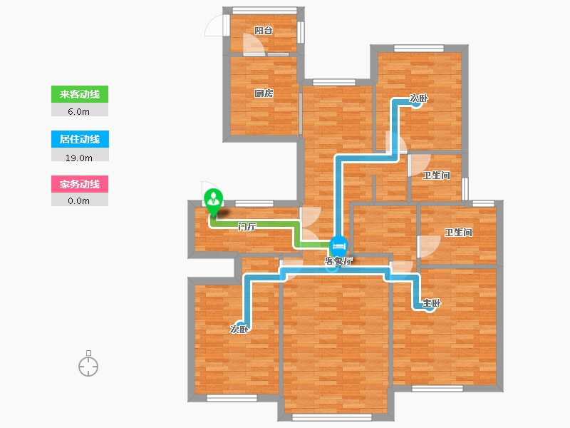 北京-北京市-北京城建国誉府143M2-106.45-户型库-动静线