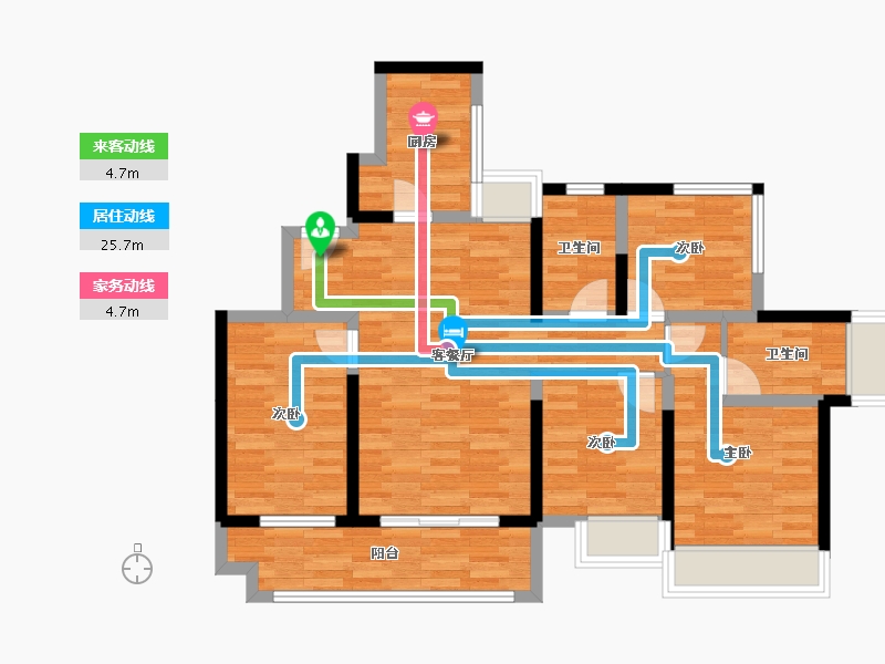 广东省-惠州市-金悦华府-84.53-户型库-动静线