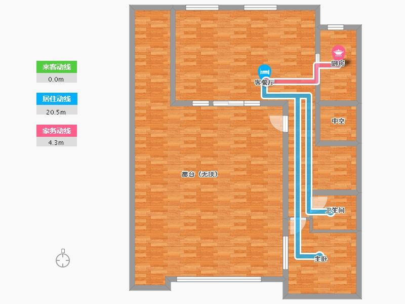 浙江省-杭州市-合景映月台-136.12-户型库-动静线