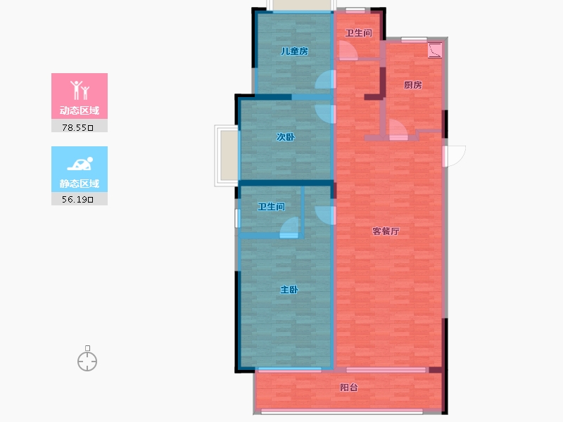 湖南省-长沙市-吾悦广场-120.01-户型库-动静分区