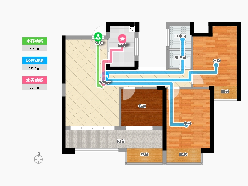 湖南省-常德市-万建紫庭-77.97-户型库-动静线