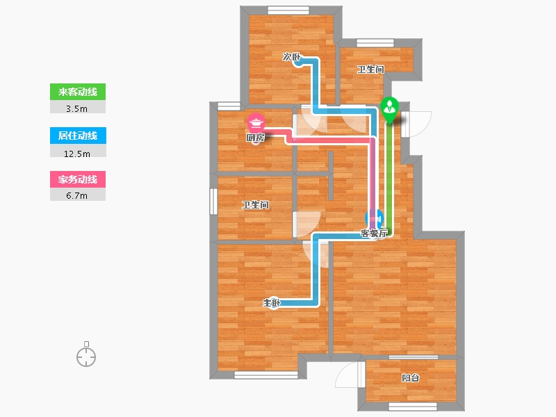 北京-北京市-中海金樾和著11号楼89M2-60.78-户型库-动静线