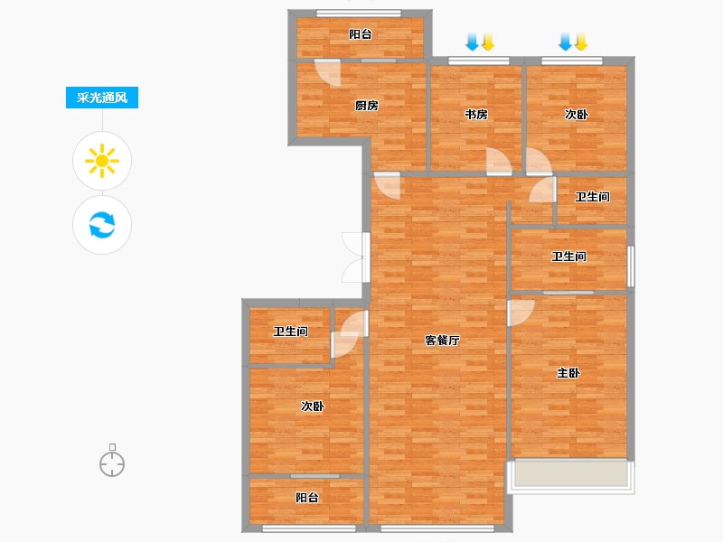 北京-北京市-现房12号楼（原2号楼）,3号楼,现房18号楼,现房19号楼,8号楼,9号楼,-126.53-户型库-采光通风