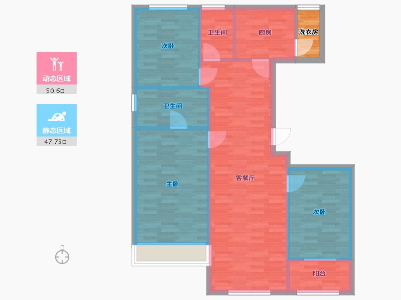 北京-北京市-中粮京西祥云现房4号楼,现房21号楼,现房20号楼115M2-92.22-户型库-动静分区