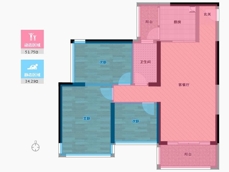 广西壮族自治区-南宁市-西班牙小镇-75.23-户型库-动静分区