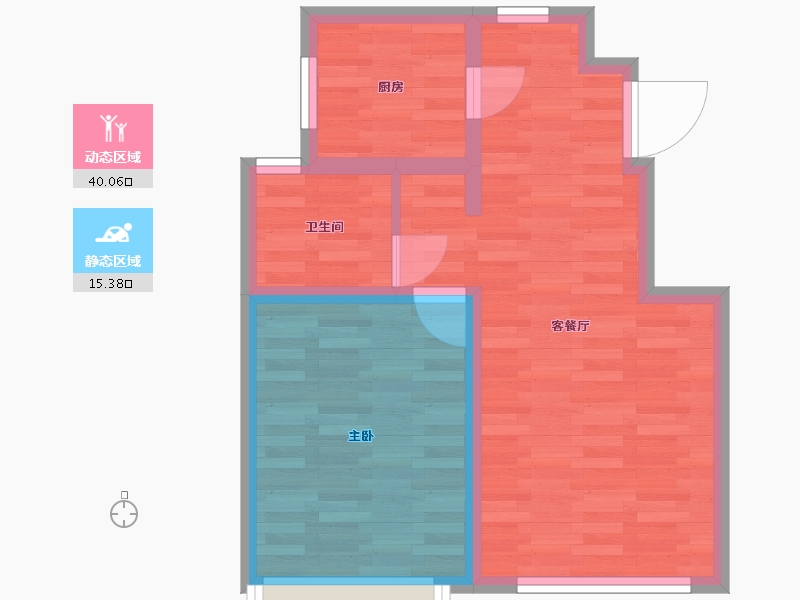 北京-北京市-金地大湖风华3,5,6号楼67M2-49.12-户型库-动静分区