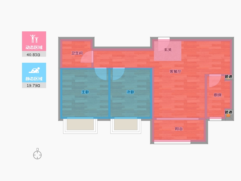 北京-北京市-京投发展璟悦府6011地块-1号楼,6011地块-2号楼,6011地块-3号楼80m²-54.19-户型库-动静分区