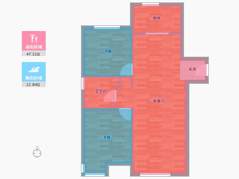 北京-北京市-京投发展璟悦府A1户型92m²-63.89-户型库-动静分区