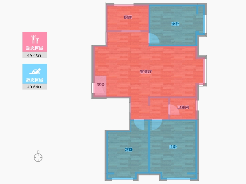 北京-北京市-首创禧悦府G2户型103m²-82.40-户型库-动静分区