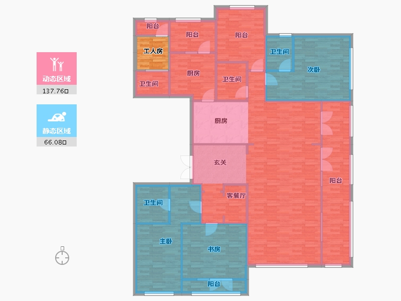 北京-北京市-西山御园1号楼,4号楼201m²-192.28-户型库-动静分区