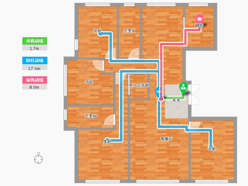 北京-北京市-西山燕庐东区4号楼,东区5号楼165m²-118.56-户型库-动静线