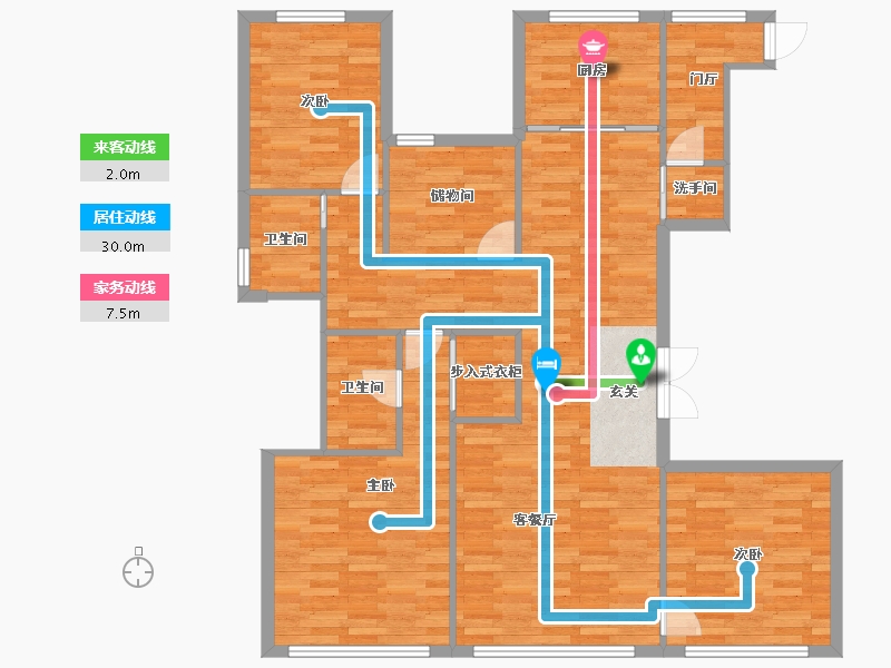 北京-北京市-西山燕庐东区2号楼172m²-114.56-户型库-动静线