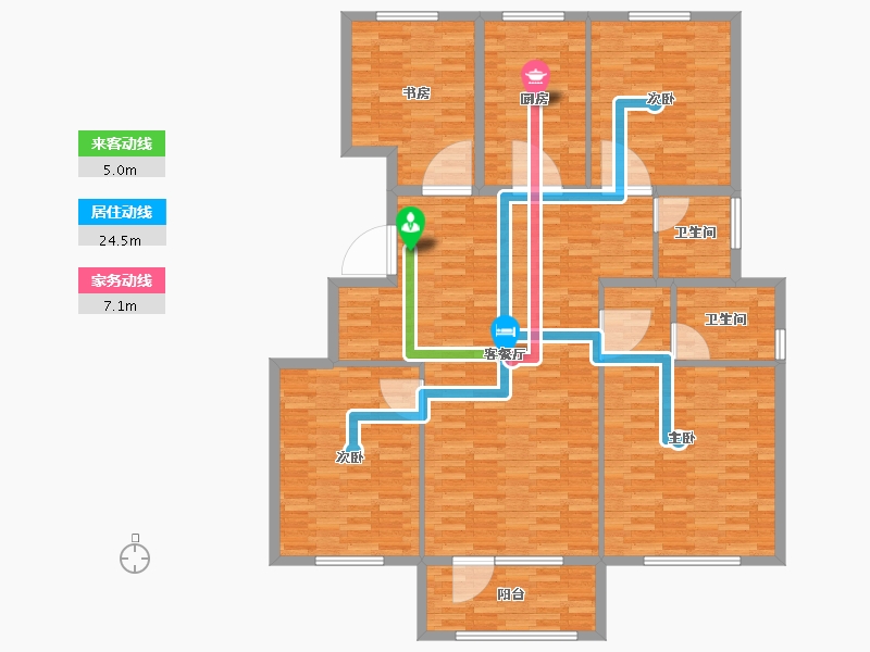 浙江省-杭州市-观承望溪建面190m²-152.00-户型库-动静线