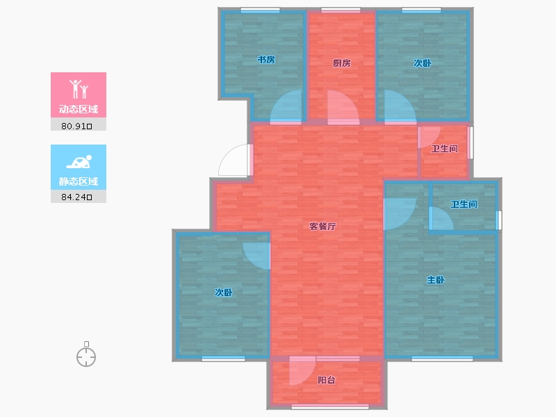 浙江省-杭州市-观承望溪建面190m²-152.00-户型库-动静分区