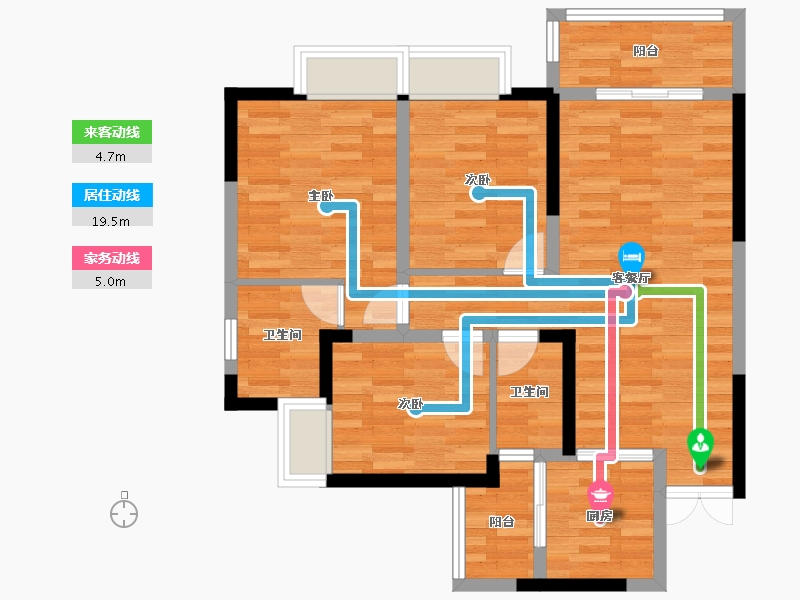 四川省-达州市-龙凯・学府上城-78.03-户型库-动静线