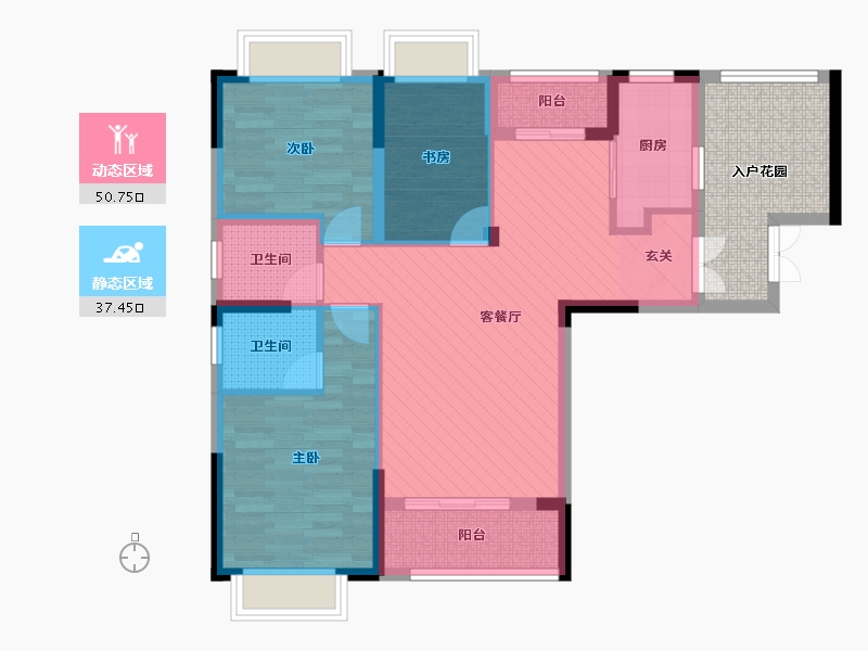 江西省-抚州市-硕丰.世界城-86.36-户型库-动静分区