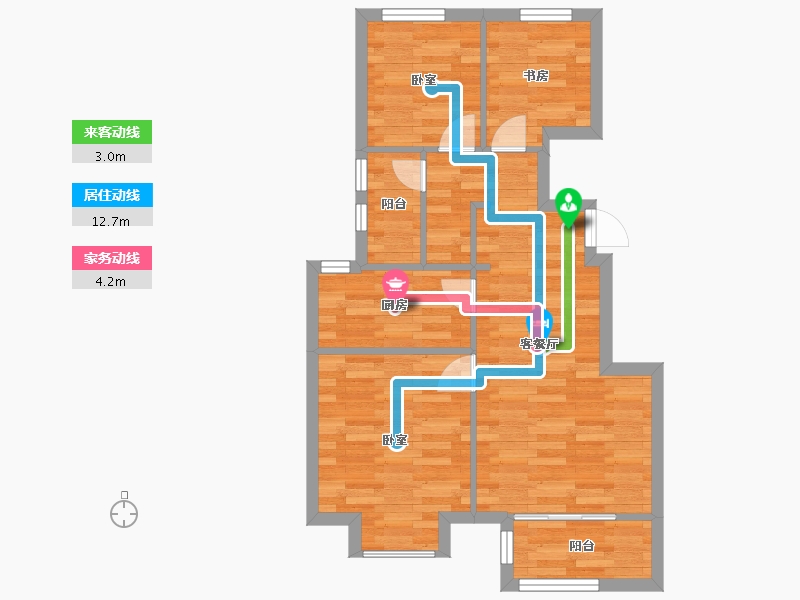 北京-北京市-招商都会湾88m²-60.20-户型库-动静线