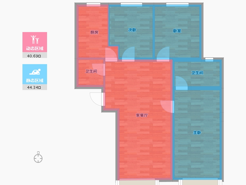 北京-北京市-信达国子郡安禅-115㎡-76.28-户型库-动静分区