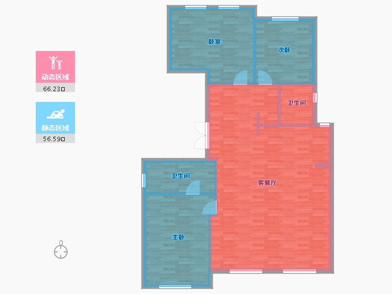 北京-北京市-西山上品湾MOMA9,10-113.74-户型库-动静分区