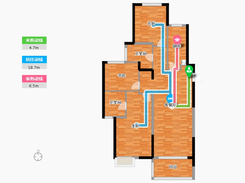 湖南省-长沙市-新力紫园-115.00-户型库-动静线