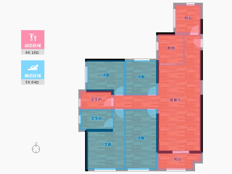 广东省-惠州市-中海阅江府-109.77-户型库-动静分区