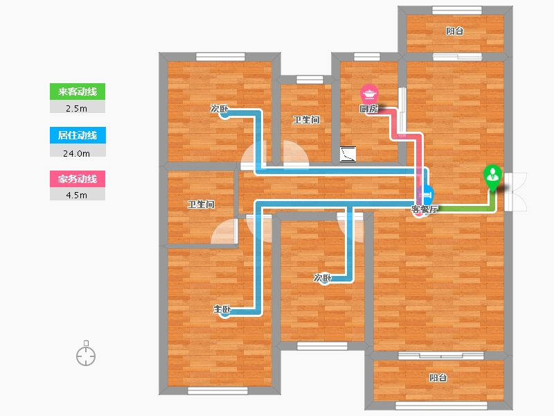 河北省-石家庄市-翰林国际-93.87-户型库-动静线