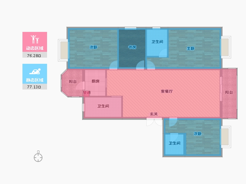 甘肃省-临夏回族自治州-联谊世纪名苑-137.32-户型库-动静分区