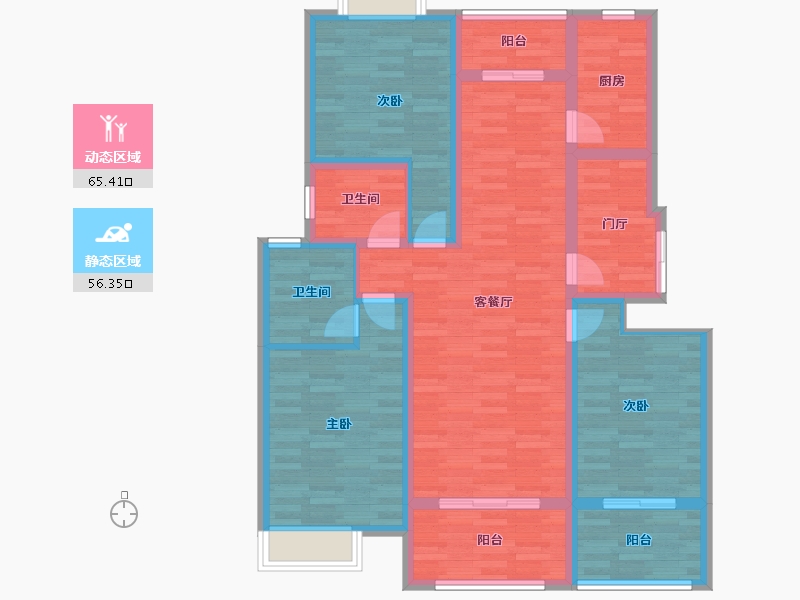 河南省-周口市-铂悦府-108.00-户型库-动静分区