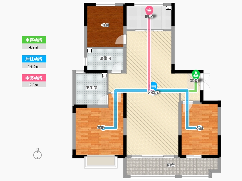 山东省-济南市-美林花园-112.00-户型库-动静线