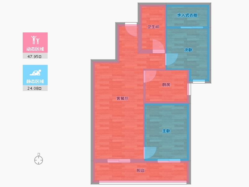 北京-北京市-西山锦绣府-64.13-户型库-动静分区