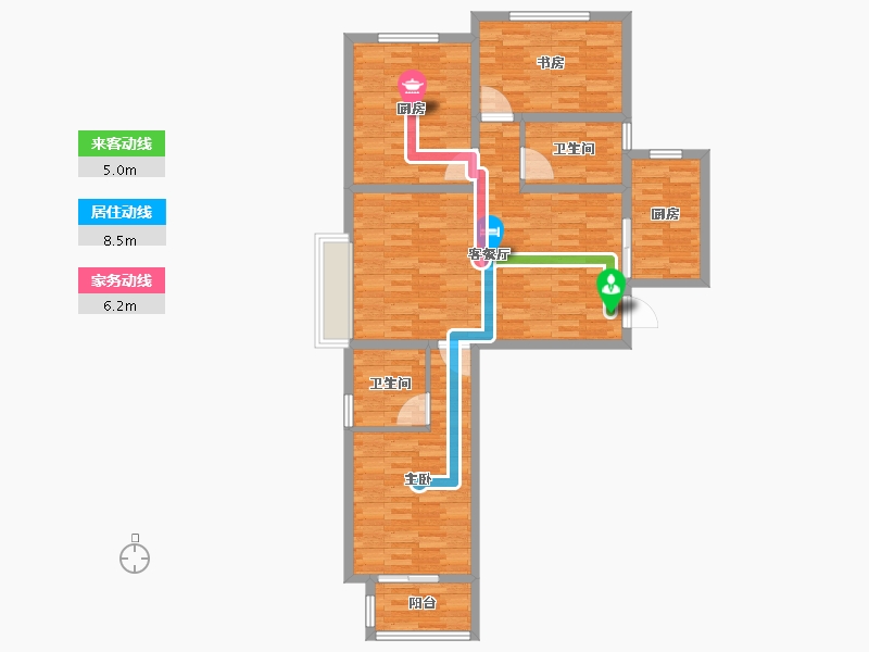 河北省-石家庄市-铂宫时代-102.01-户型库-动静线