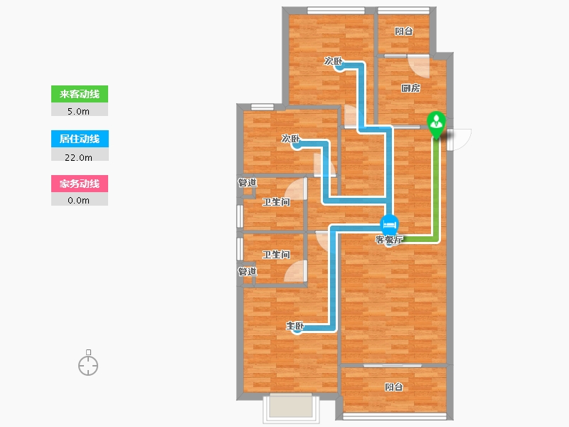 重庆-重庆市-恒大御府套内92m²-88.19-户型库-动静线