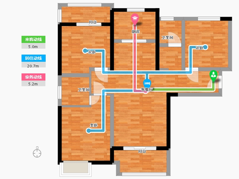 河南省-郑州市-台隆合园-91.01-户型库-动静线