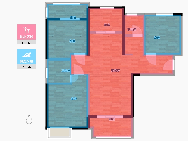 河南省-郑州市-台隆合园-91.01-户型库-动静分区