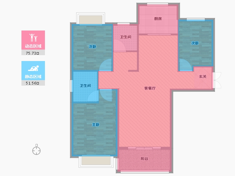 河南省-信阳市-息县幸福人家-115.00-户型库-动静分区