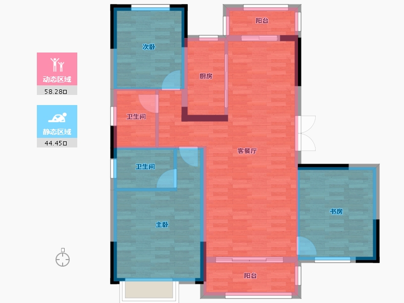 湖南省-长沙市-中交中央公园-92.60-户型库-动静分区