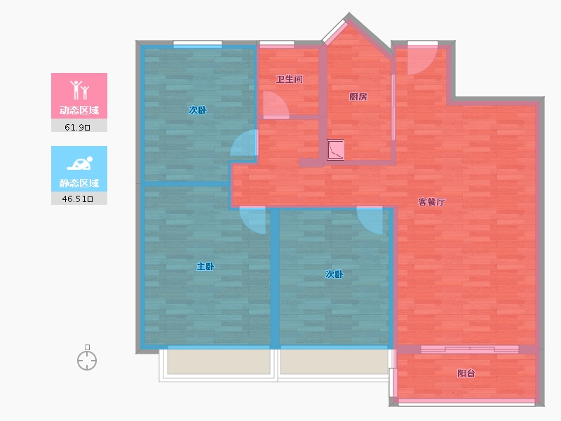 河南省-郑州市-碧桂园龙城-98.01-户型库-动静分区