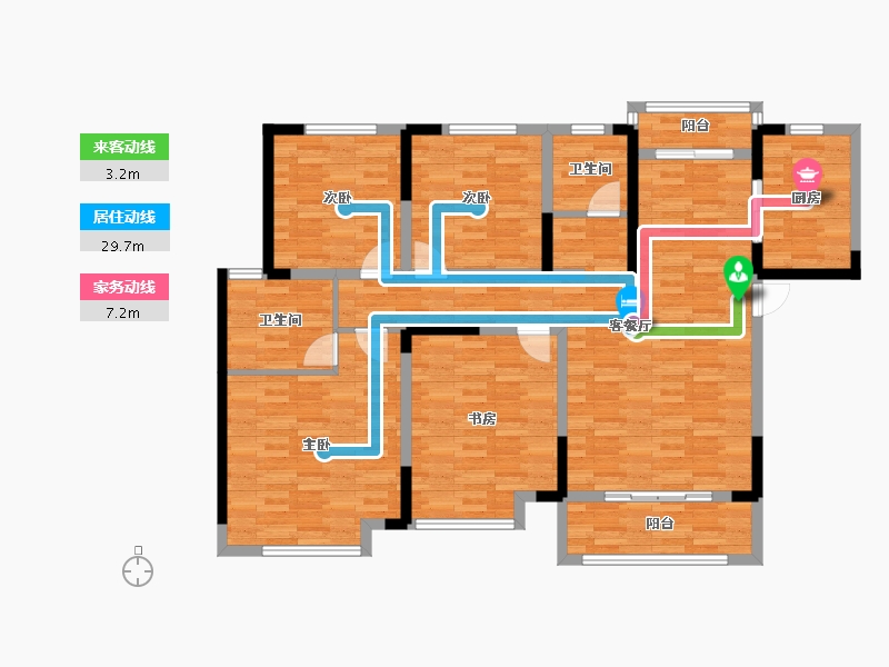 河南省-周口市-汇林绿洲-125.00-户型库-动静线