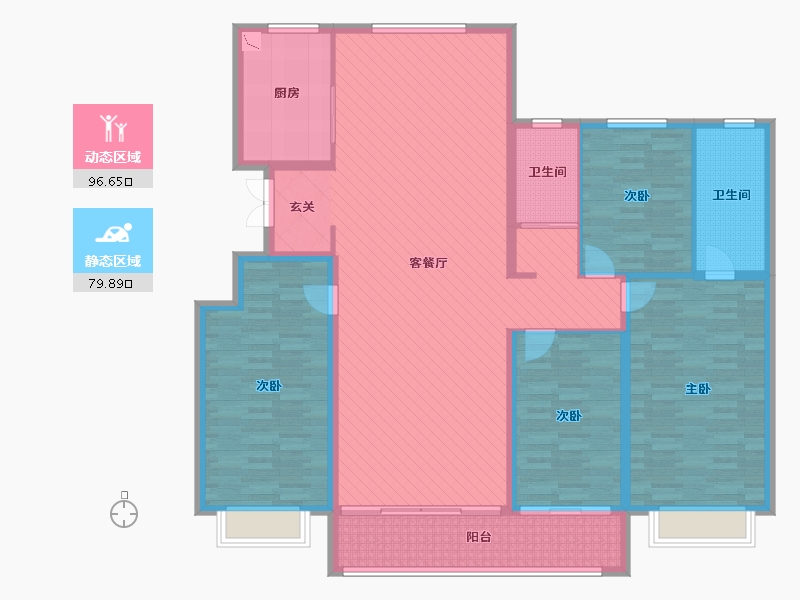 山东省-潍坊市-恒信温莎公馆-158.94-户型库-动静分区