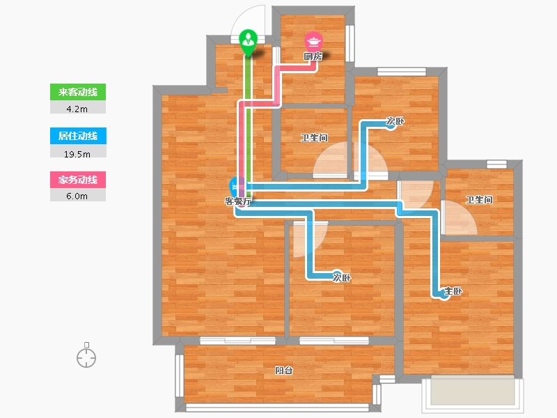 河南省-洛阳市-绿都洛阳府-79.99-户型库-动静线