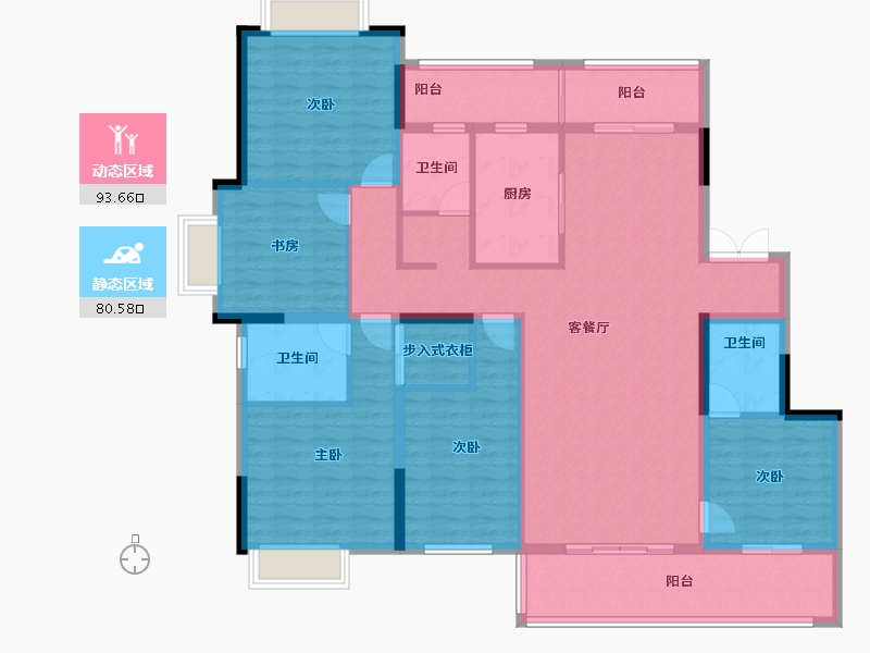 云南省-丽江市-祥和公馆-157.54-户型库-动静分区