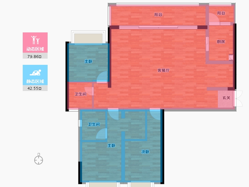 重庆-重庆市-财信融创九阙府6号楼,7号楼建面181㎡-110.19-户型库-动静分区